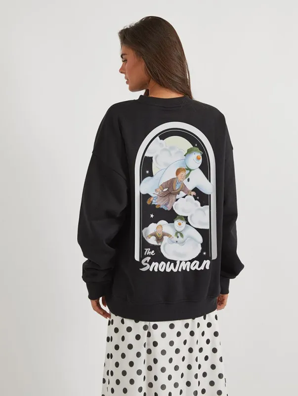 The Snowman Sweatshirt In Black sold by Skinnydip London