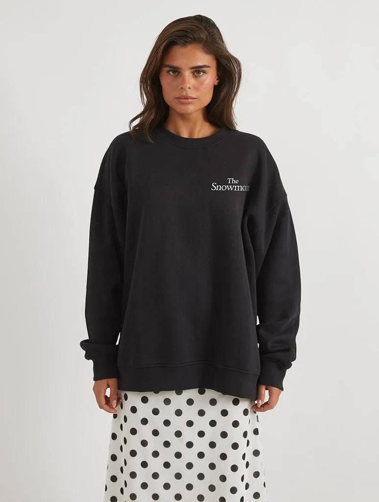 The Snowman Sweatshirt In Black sold by Skinnydip London product image thumbnail 2