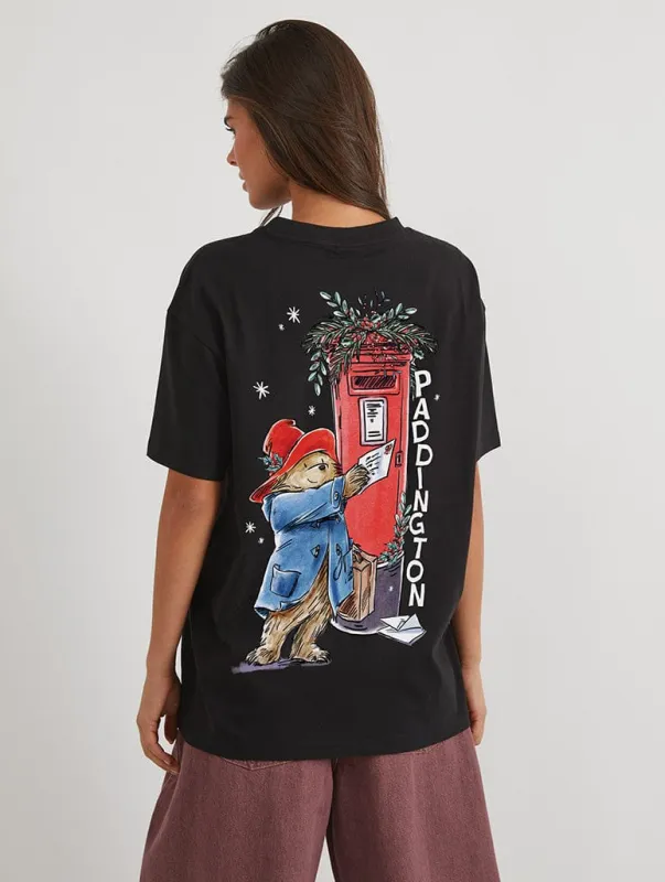Paddington x Skinnydip Postbox T-Shirt In Black sold by Skinnydip London
