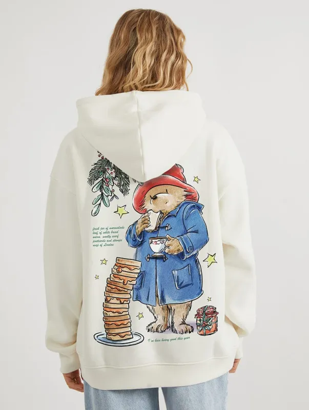 Paddington x Skinnydip Wishlist Hoodie In White made by Skinnydip London