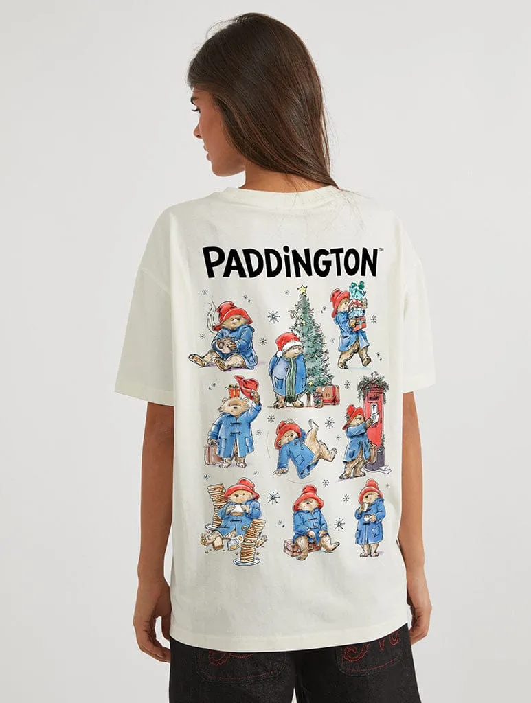 Paddington x Skinnydip Christmas In London T-Shirt In White sold by Skinnydip London