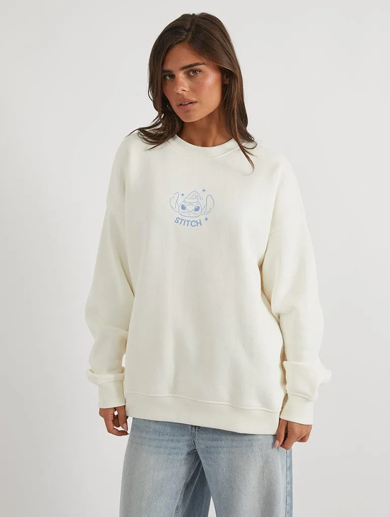 Disney Stitch Aloha Holidays Sweatshirt In White sold by Skinnydip London product image thumbnail 2