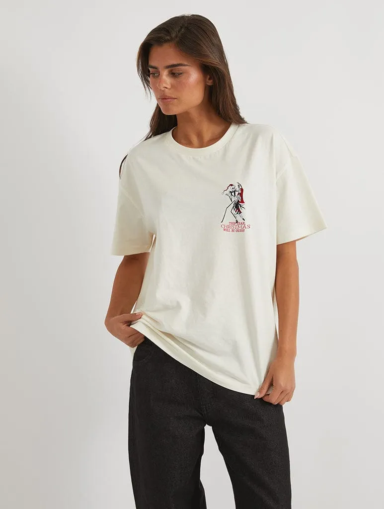 Disney The Nightmare Before Christmas Christmas Will Be Ours T-Shirt In White sold by Skinnydip London product image thumbnail 2