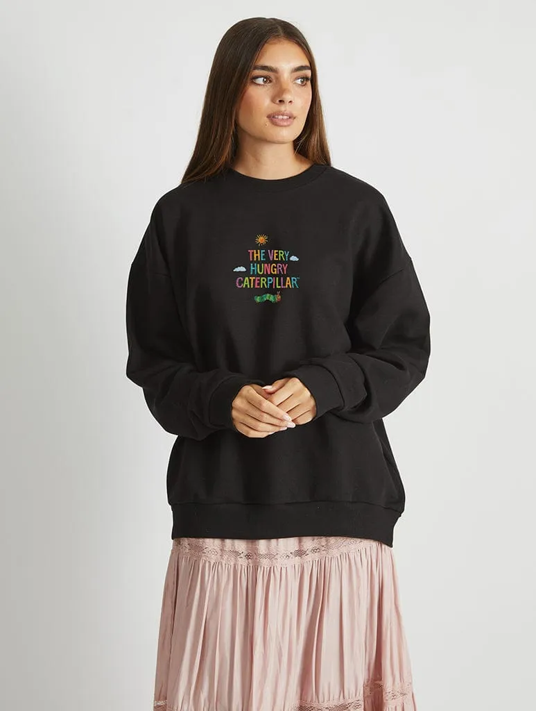 The Very Hungry Caterpillar Garden Sweatshirt In Black sold by Skinnydip London product image thumbnail 2