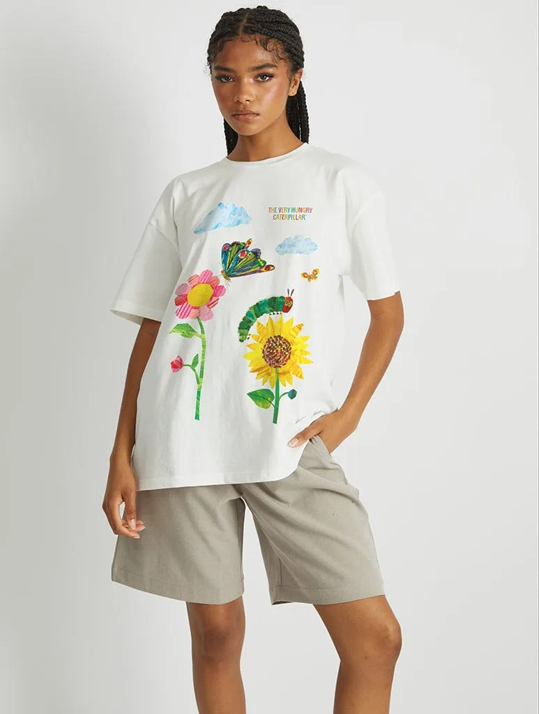 The Very Hungry Caterpillar Garden T-Shirt In White sold by Skinnydip London