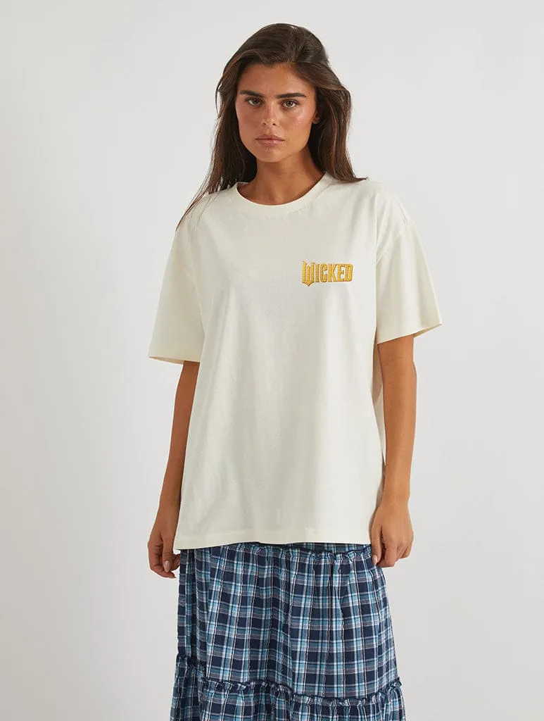 Wicked x Skinnydip Yellow Brick Road Poster T-Shirt In White sold by Skinnydip London product image thumbnail 2