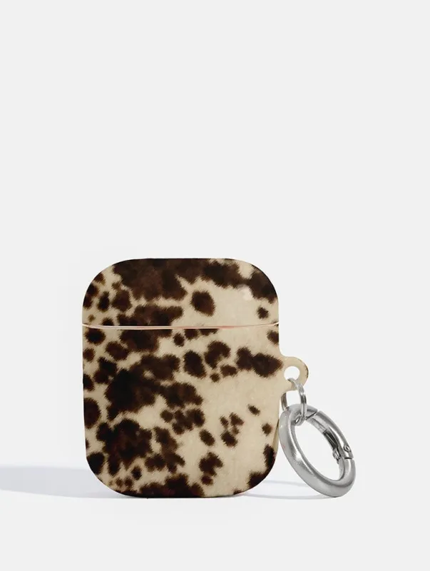 Cow Print AirPods Case made by Skinnydip London