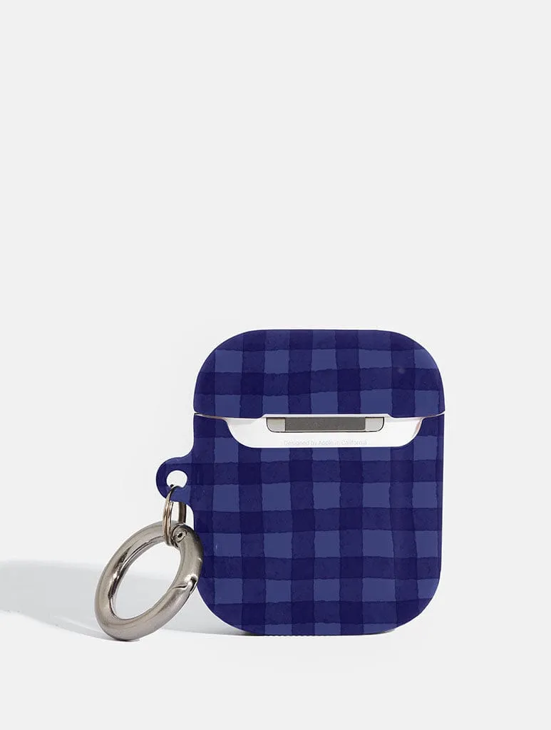 Blue Gingham AirPods Case sold by Skinnydip London product image thumbnail 2