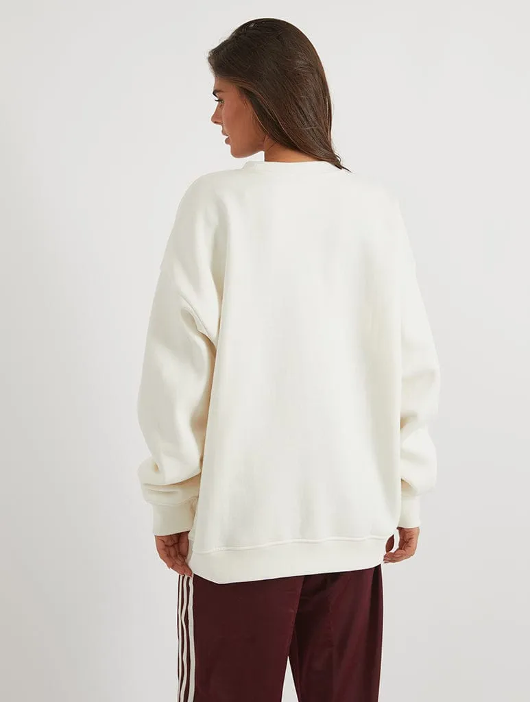 Coca Cola Fair Isle Sweatshirt In White sold by Skinnydip London product image thumbnail 2