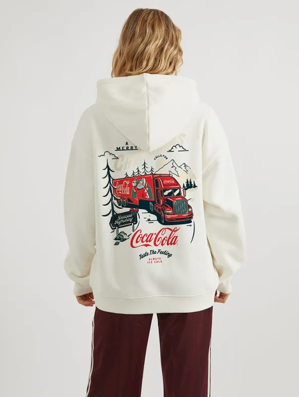 Coca Cola Taste The Feeling Hoodie In White sold by Skinnydip London