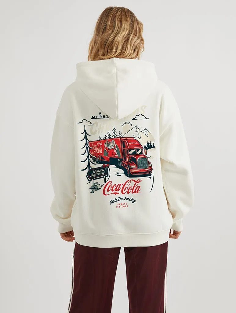Coca Cola Taste The Feeling Hoodie In White sold by Skinnydip London