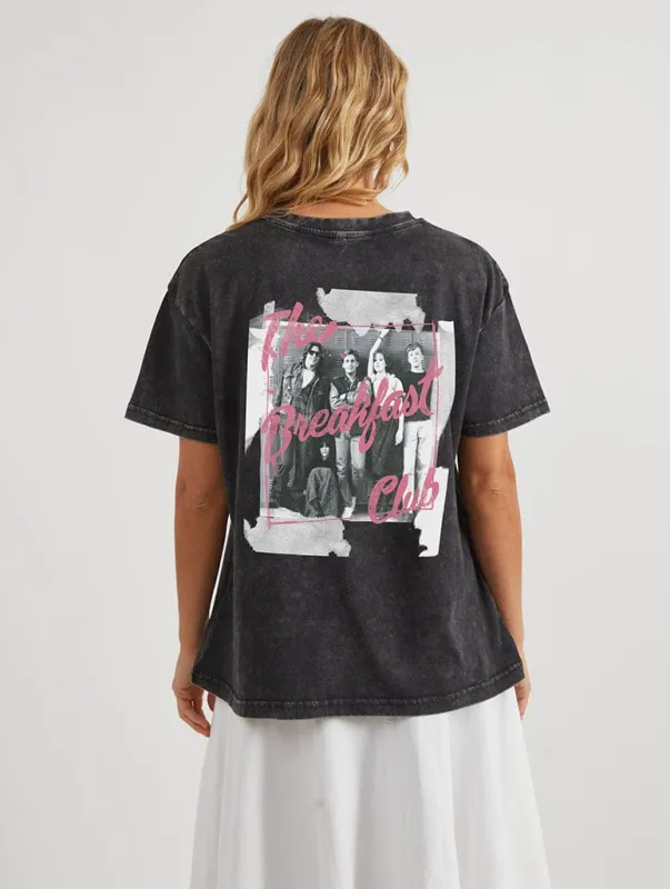 The Breakfast Club x Skinnydip Poster  T-Shirt In Acid Wash sold by Skinnydip London