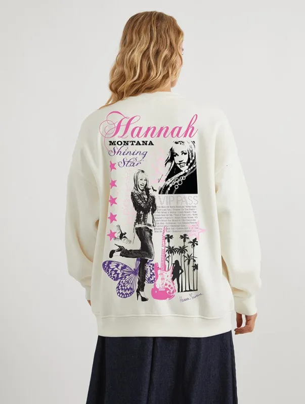 Disney Hannah Montana Poster Sweatshirt In White sold by Skinnydip London