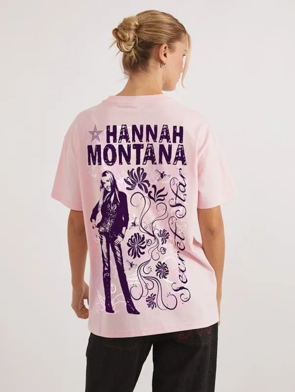 Disney Hannah Montana Secret Star T-Shirt In Pink sold by Skinnydip London