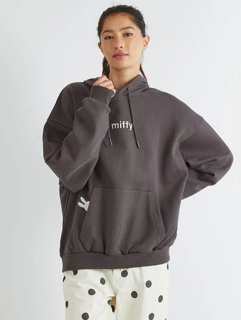 Miffy x Skinnydip Kite Hoodie in Grey sold by Skinnydip London product image thumbnail 5
