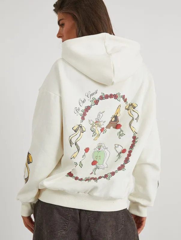 Disney Beauty and The Beast Rose Hoodie sold by Skinnydip London