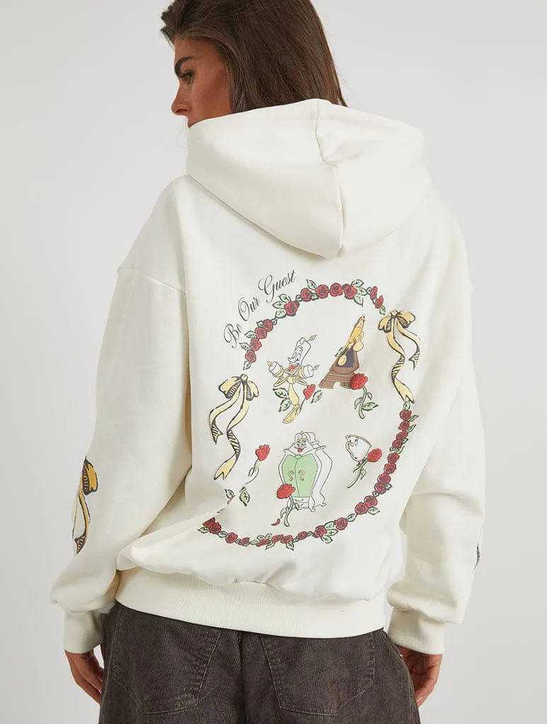 Disney Beauty and The Beast Rose Hoodie sold by Skinnydip London