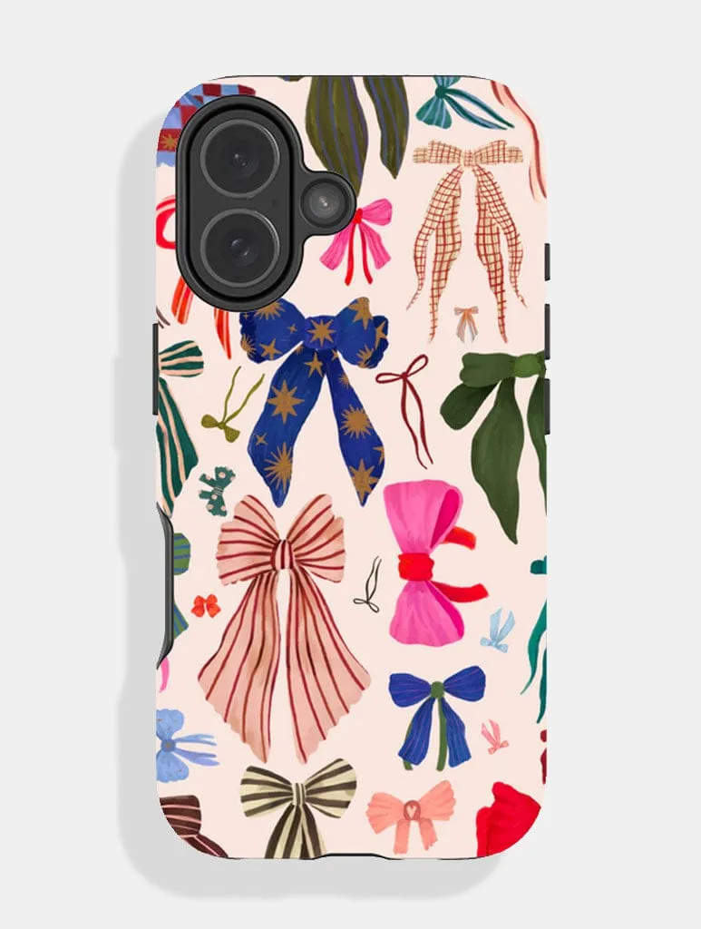 Kate Fox x Skinnydip Christmas Bows Ultra Protective iPhone Case sold by Skinnydip London