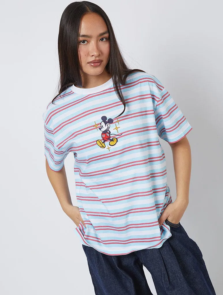 Disney Mickey Striped T-Shirt sold by Skinnydip London product image thumbnail 3