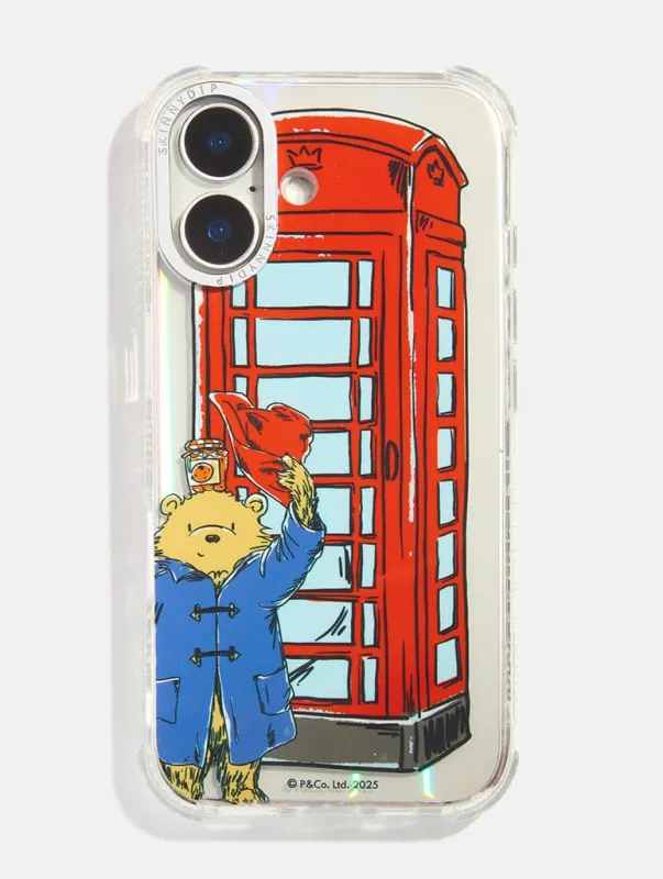 Paddington Telephone Box Shock iPhone Case sold by Skinnydip London