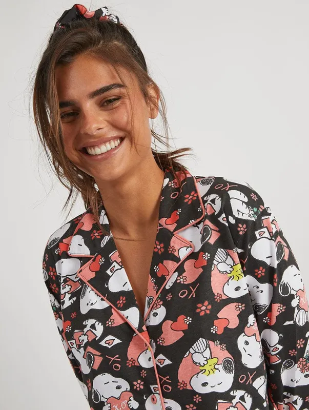 Peanuts x Skinnydip Snoopy Love Pyjama Set sold by Skinnydip London