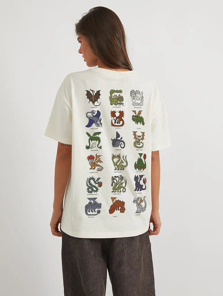 How To Train Your Dragon x Skinnydip Icons T-Shirt In White sold by Skinnydip London