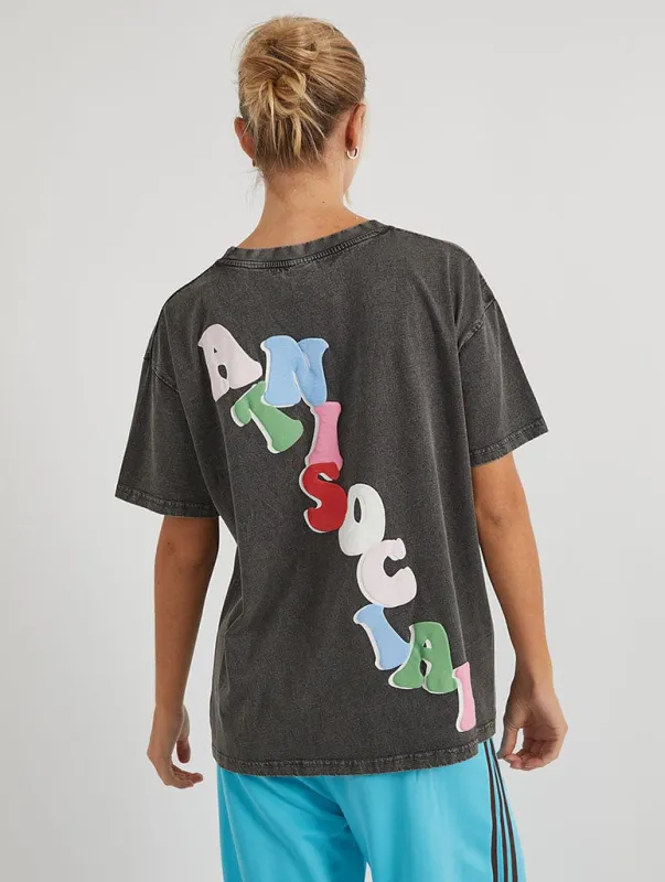 Antisocial Acid Wash T-Shirt sold by Skinnydip London