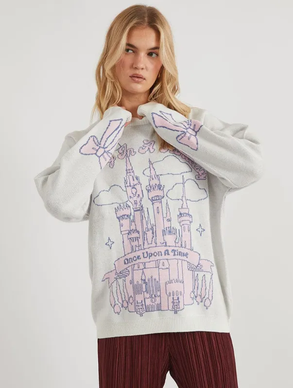 Disney Living In A Fantasy Knitted Jumper made by Skinnydip London