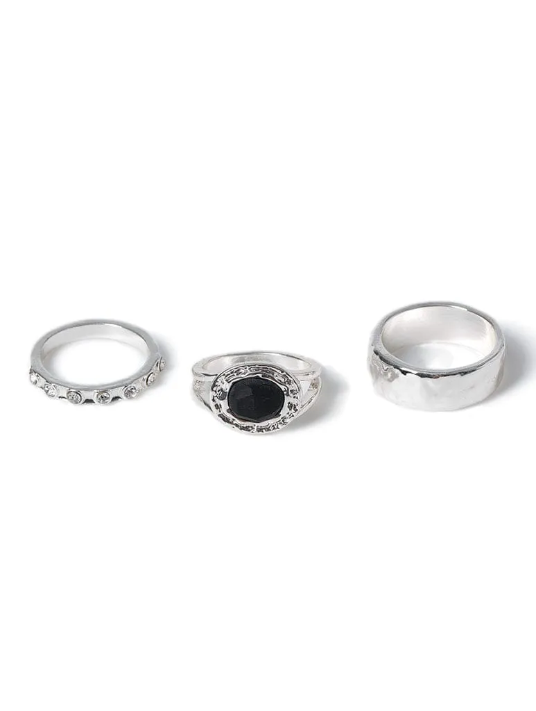 Liars & Lovers 3 Pack Silver Semi Precious Rings sold by Skinnydip London product image thumbnail 2