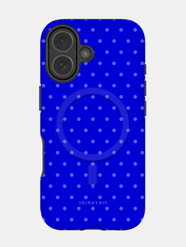 Cobalt Blue Mini Dots Magsafe Ultra Protective iPhone Case sold by Skinnydip London