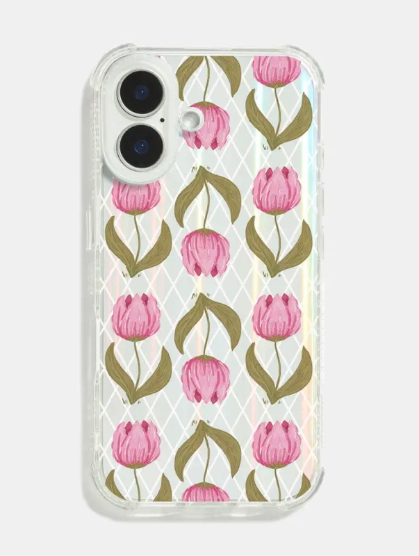 Pink Tulip Shock iPhone Case sold by Skinnydip London