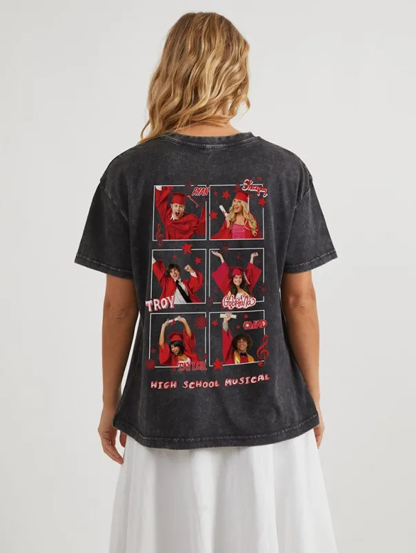 Disney High School Musical Poster T-Shirt In Acid Wash made by Skinnydip London