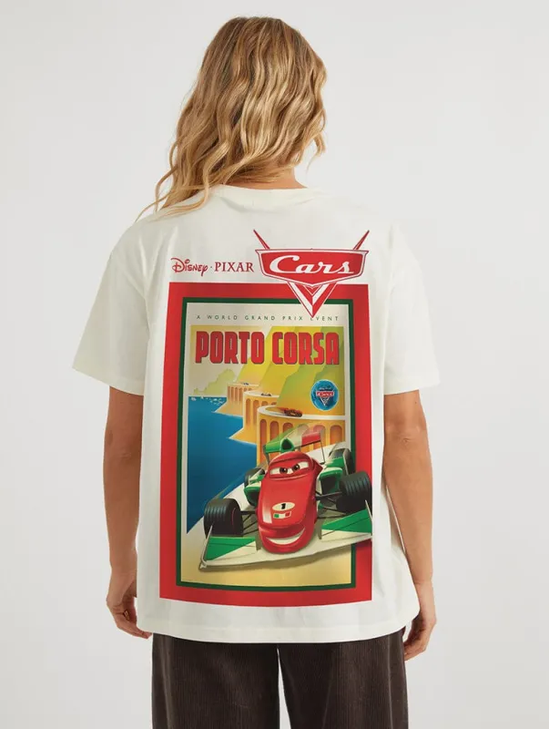 Disney Pixar Cars Classic Poster T-Shirt In White made by Skinnydip London