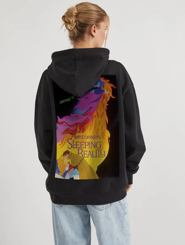 Disney Sleeping Beauty Classic Poster Hoodie In Black sold by Skinnydip London