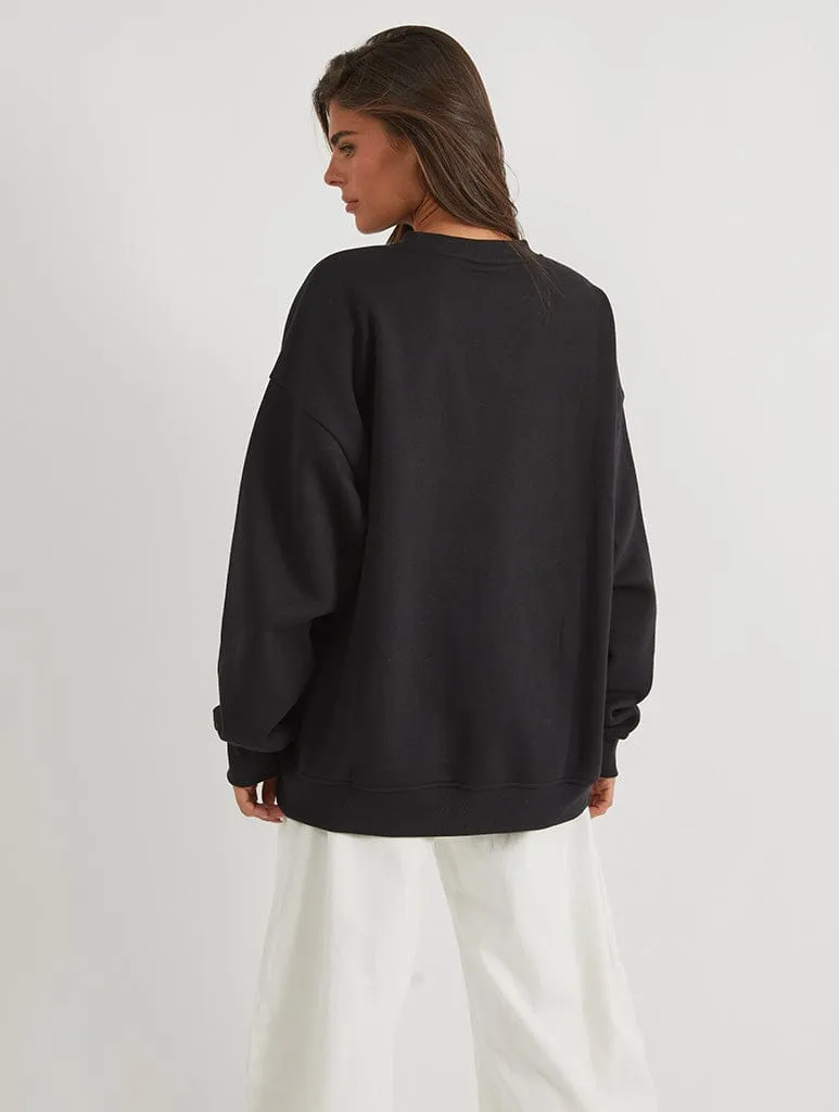 Peanuts x Skinnydip Snoopy Over The Moon Sweatshirt In Black sold by Skinnydip London product image thumbnail 2