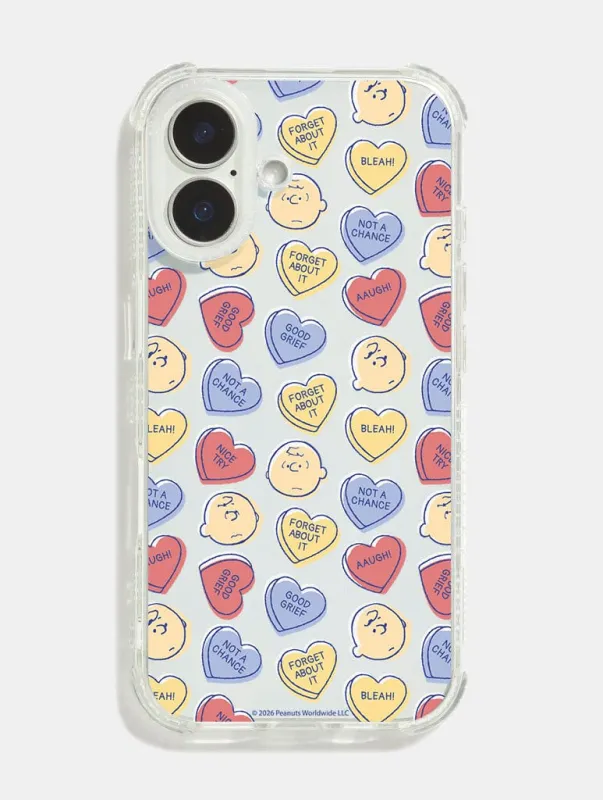 Peanuts x Skinnydip Charlie Brown Hearts Shock iPhone Case sold by Skinnydip London