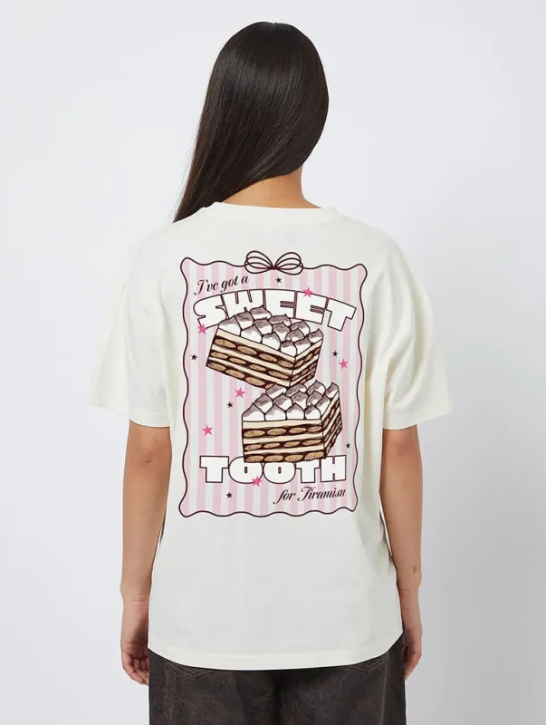 Sweet Tooth T-Shirt In White sold by Skinnydip London