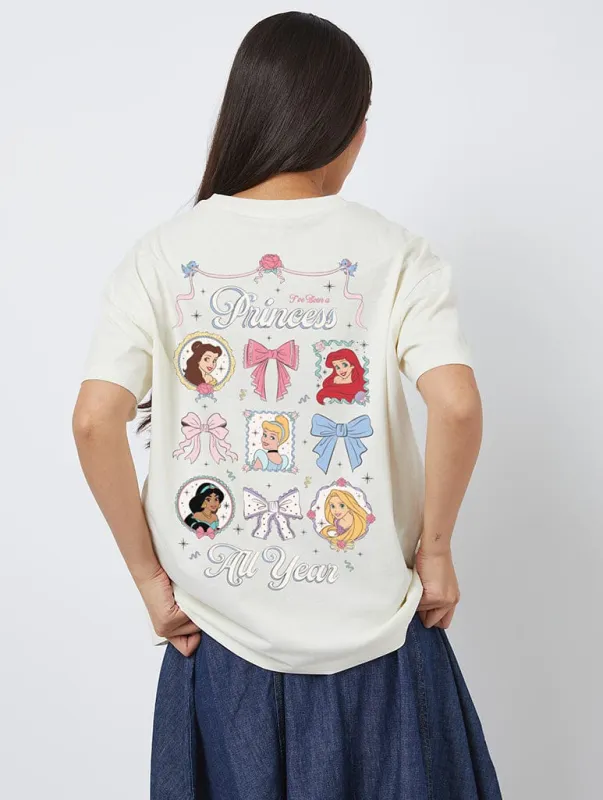 Disney Princess All Year T-Shirt In White sold by Skinnydip London