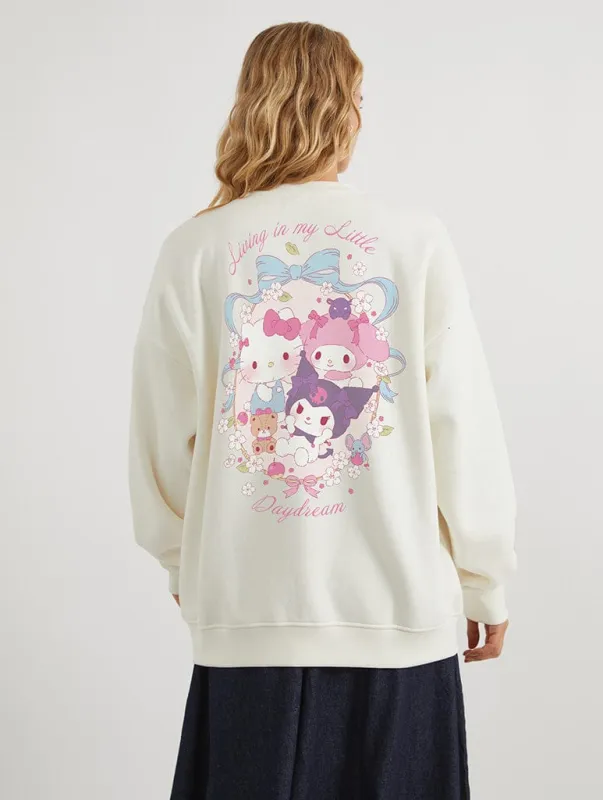 Hello Kitty & Friends Living In My Little Daydream Sweatshirt In White sold by Skinnydip London