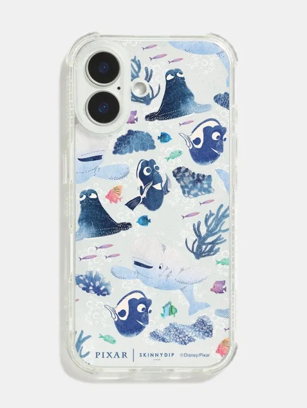 Disney Pixar Finding Dory Ocean Pattern Shock iPhone Case sold by Skinnydip London