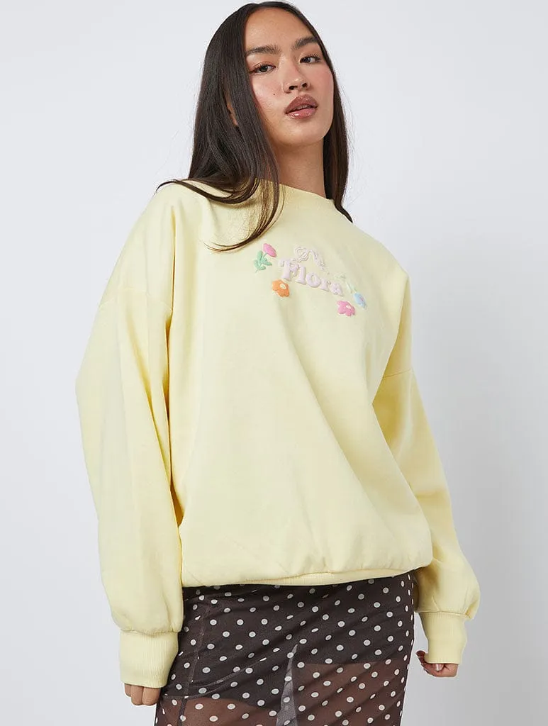 Flora Sweatshirt in Yellow sold by Skinnydip London product image thumbnail 2
