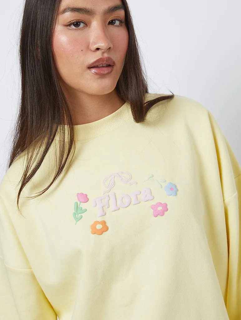Flora Sweatshirt in Yellow sold by Skinnydip London product image thumbnail 3