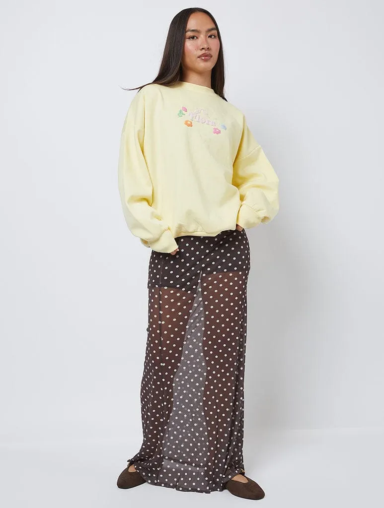 Flora Sweatshirt in Yellow sold by Skinnydip London product image thumbnail 4