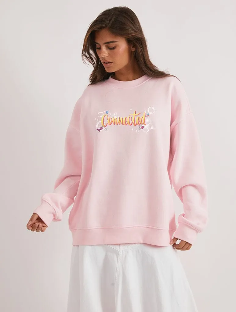 Connected Summer Poster Sweatshirt In Pink sold by Skinnydip London product image thumbnail 2