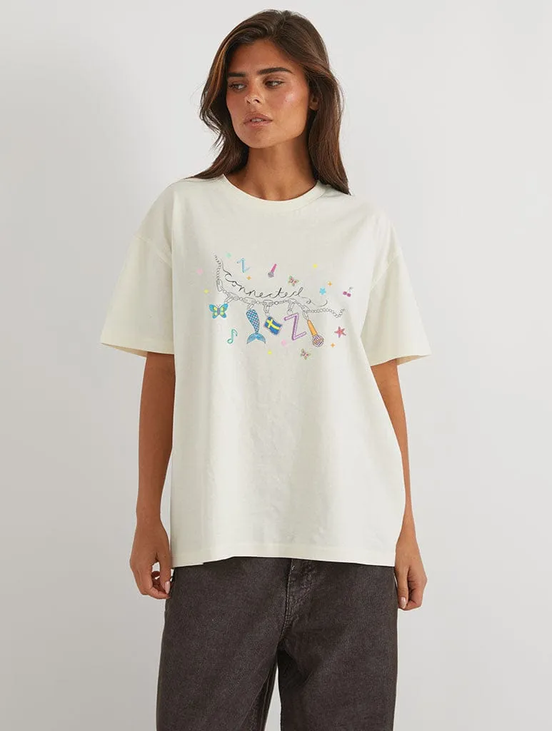 Midnight Sun Charm Belt T-Shirt In White sold by Skinnydip London product image thumbnail 2