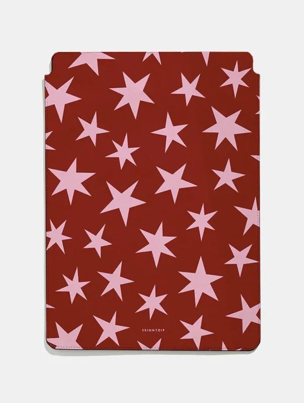 Red and Pink Stars Tablet Sleeve sold by Skinnydip London