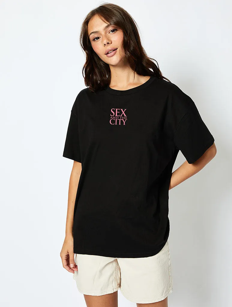 Sex And The City Shopping Is My Cardio T-Shirt In Black sold by Skinnydip London product image thumbnail 2