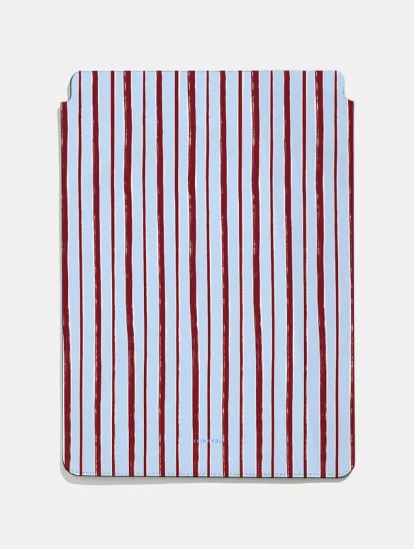 Brown and Blue Stripe Tablet Sleeve sold by Skinnydip London