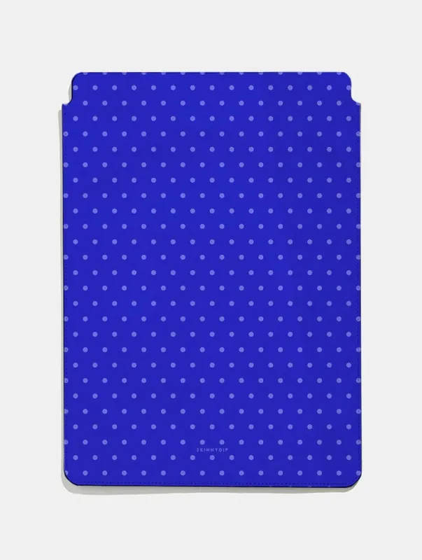 Cobalt Blue Mini Dots Tablet Sleeve sold by Skinnydip London