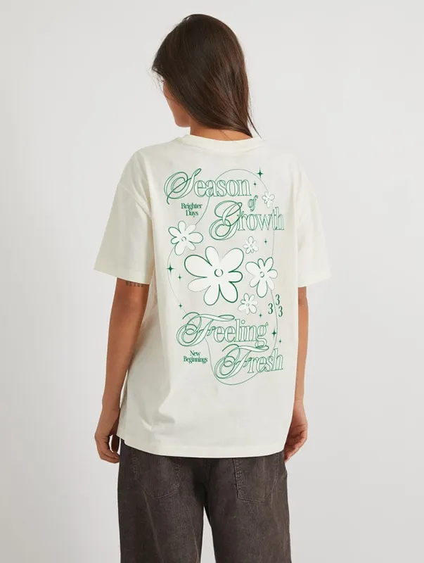 Good Things Are Growing T-Shirt In White sold by Skinnydip London